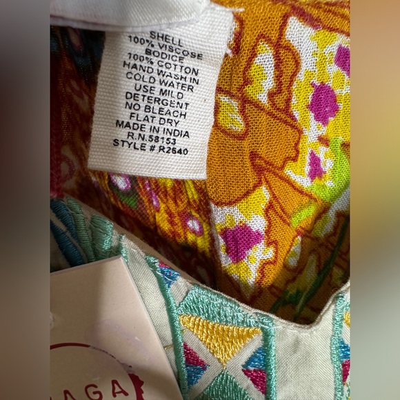 🌺 NWT! Anthropologie Raga Embroidered Boho Parkland Maxi Dress - Picture 13 of 16